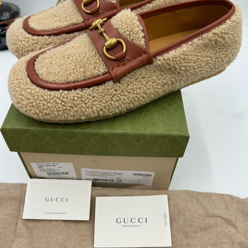 Men's Gucci, Fria horse bit wool loafers size 9.5 made in Italy - Picture 4 of 10
